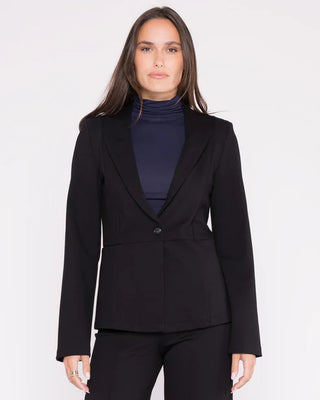 Ponte Knit Fitted Blazer