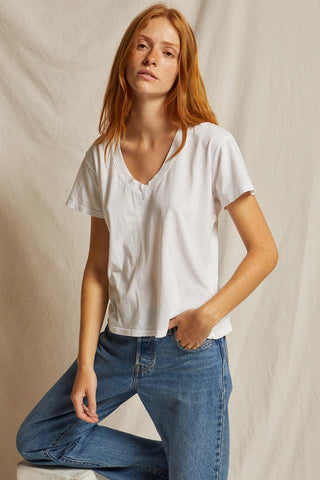 T69 Hendrix Cotton Boxy V Neck Tee
