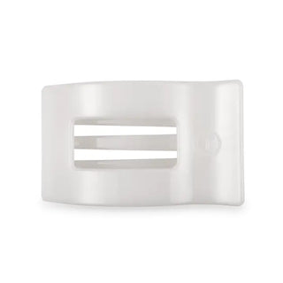 Flat Rectangle Hair Clip Medium Coconut White