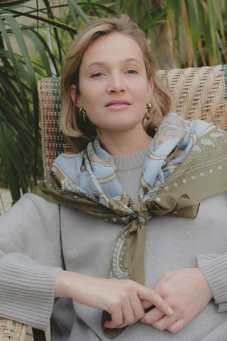 Scarf - Rodeo Olive Cotton