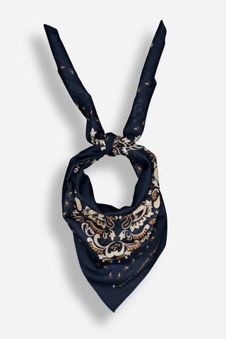 Bandana Flowers Navy cotton