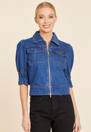 Denim Double Zip Jacket