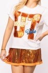 Licensed Tennessee Metallic Word With Icons Tee