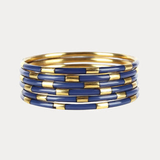 Navy Veda Bangles - Set of 6