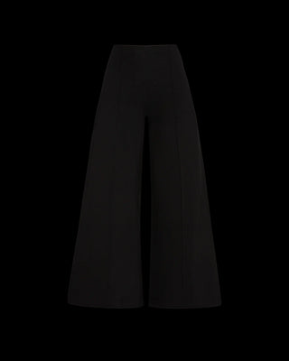 Ponte Knit Wide Leg Pant Cropped