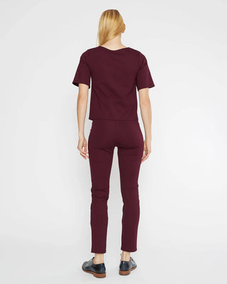 Ponte Knit Short Sleeve Top Extended