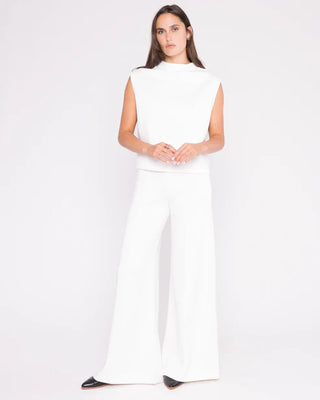 Scuba Wide Leg Pant Off White