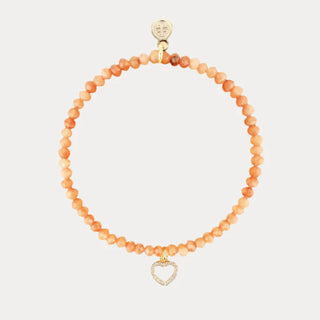 Terracotta Luna Bracelet - Heart Charm