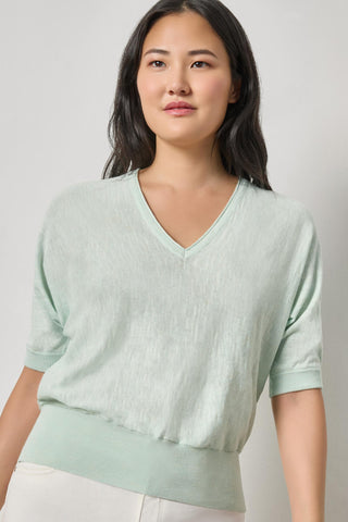 Dolman VNeck Sweater - Blue Mist