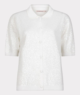 Short Sleeve Cardigan Sequin