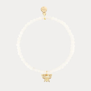 Gardenia Butterfly Charm Luna Bracelet