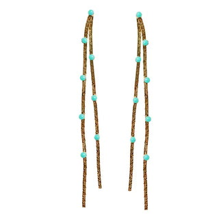 Turquoise Dotted Duster Earrings
