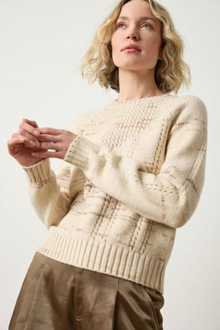Open Stitch Crewneck Sweater