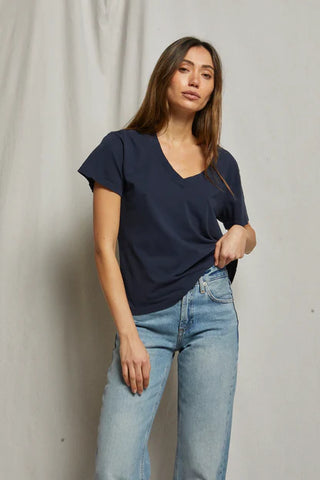 T69 Hendrix Cotton Boxy V Neck Tee
