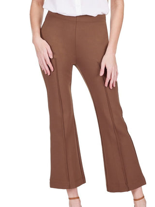 Front Seaming Ponte Bell Leg Ankle Pant