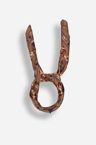 Small Scarf Secret Garden Camel Silk