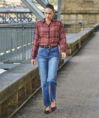Blouse Short Autumn Check