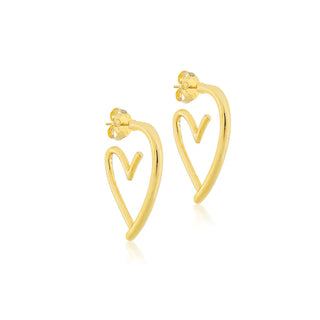 Sarina Studs - Shiny 18K Gold