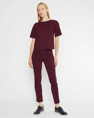 Ponte Knit Short Sleeve Top Extended