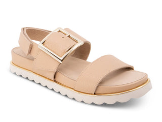 Caia Cream Leather Sandal