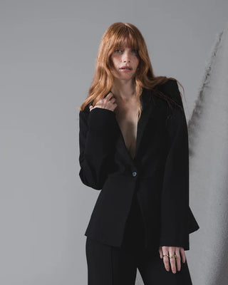 Ponte Knit Fitted Blazer