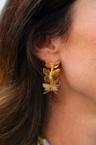 Butterfly Hoops Gold