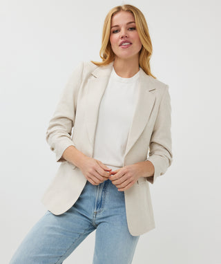 Blazer Linen Look