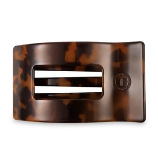 Flat rectangle hair clip large tortoise