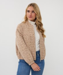 Bomber Jacket Flower 3D