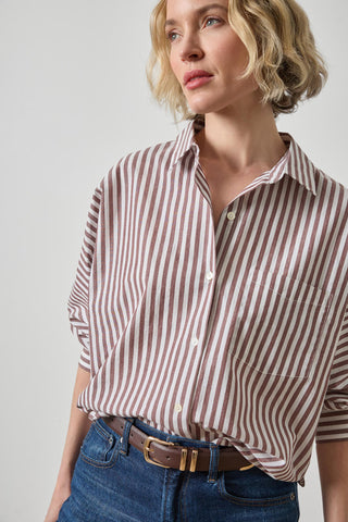 Dolman Sleeve Button Down Shirt