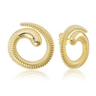Sienna Studs - Shiny Gold 18K Gold Plated