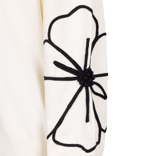 Sweater Taupe Flower Patch