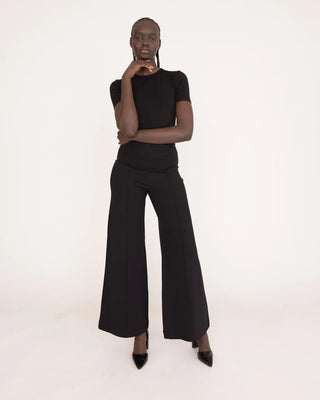 Standard Ponte Knit Wide Leg Pant