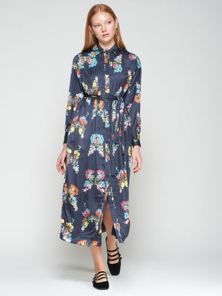 DRESS AMIRA MARIPOSA FLORAL AZUL