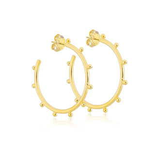 Medium Sweetie Pie Hug Hoops - Shiny 18K Gold Plated