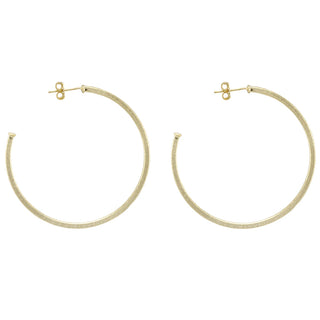 Perfect Hoops Brushed Gold
