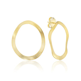 Dreamweaver Studs Brushed 18K Gold Plated