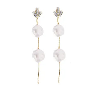 Pearl & Diamond Statement Earrings