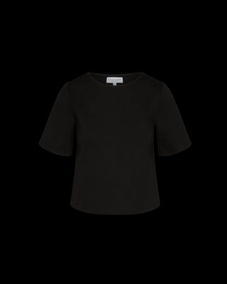 Ponte Knit Short Sleeve Top Extended