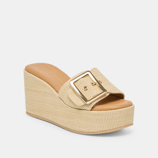 Jilian Wedges Light Natural Raffia