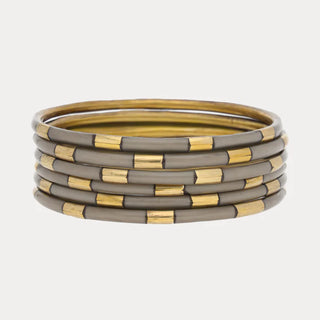 Ash Veda Bangles - Set of 6 - Ash- O/S