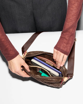 Walnut Small Metro Camera Crossbody