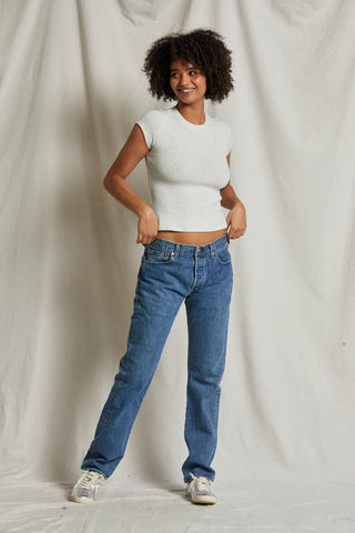 T54 Monica Sweater Rib Baby Tee