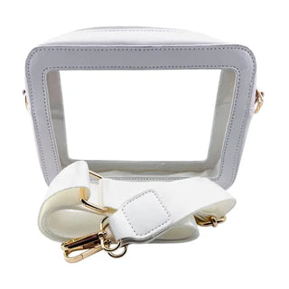 Michelle Clear Bag with Crossbody - White
