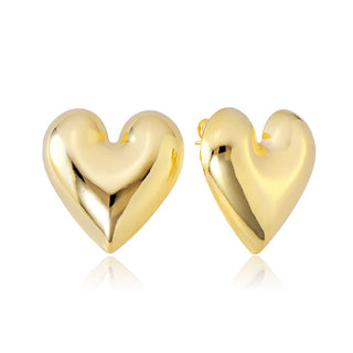 Mercy Studs Brushed Gold 18K Gold Plated