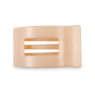 Flat Rectangle Hair Clip Medium Almond Beige