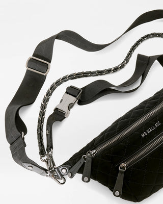 Small Crosby Crossbody Sling - Black Tech Velvet