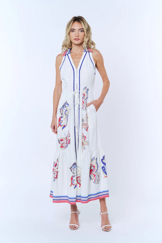 Neena Printed Butterfly Maxi Dress
