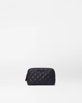 Small Double Zip Cosmetic-Black