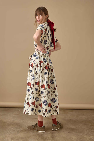 Cuffed Sleeve Maxi Shirt Dress